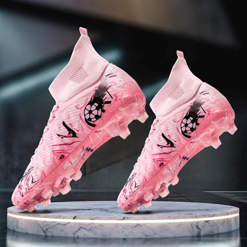 1 paire de chaussures de football pour adultes avec crampons TF, pour les étudiants, durables, antidérapantes, pour l'entraînement sur gazon et les matchs de football