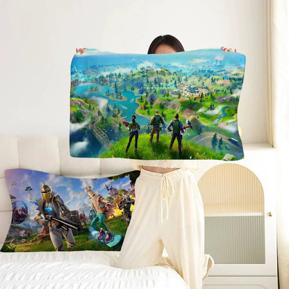 Cartoon Game F-FortniteS Made of Quick-drying polyester non-slip High-grade Pillow Towel Non-Slip Pillowcase Secured.
