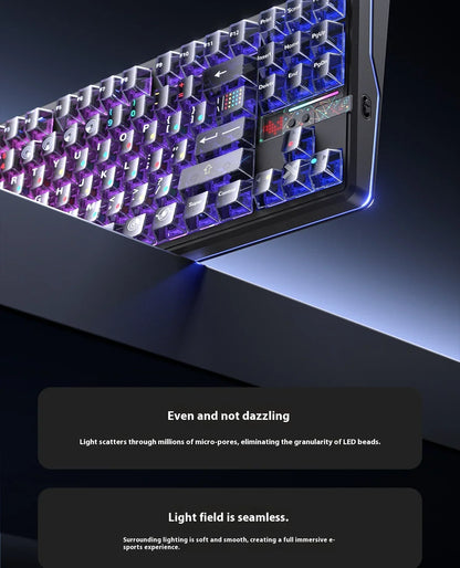 AULA F87 Pro V2 Mechanical Keyboard 3-modes Wireless 12000mAh Long Battery Life Hot-Swap RGB Customi E-Sports Keyboard PC Gaming