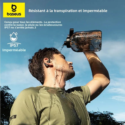 Baseus Eli Sport 2 avoimetyyppiset langattomat kuulokkeet, Bluetooth 6.0, OWS-kuulokkeet, korkean resoluution ääni LDAC-tuella, OWS-kuulokkeet, korvakoukulla varustetut urheilukuulokkeet