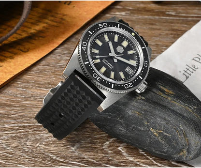 San Martin New 62mas 37mm Diver Men's Watch Classic Luxury Sapphire PT5000 SW200 Automatic Mechanical Watches Date 20Bar Luminous