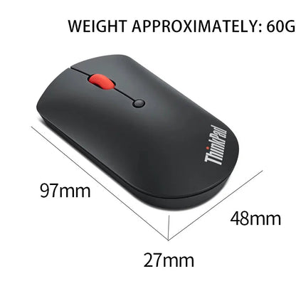 Lenovo ThinkPad Wireless Mouse 4Y50X88822 Dual Bluetooth Office Mouse Laser Mouse Black Ergonomic Laptop Mouse