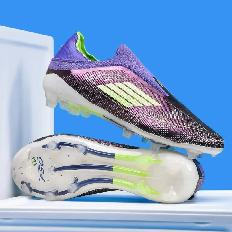 Nouvelles chaussures de football pour hommes, crampons longs antidérapants pour adultes, chaussures de sport pour garçons, crampons d'entraînement en plein air, respirantes et confortables