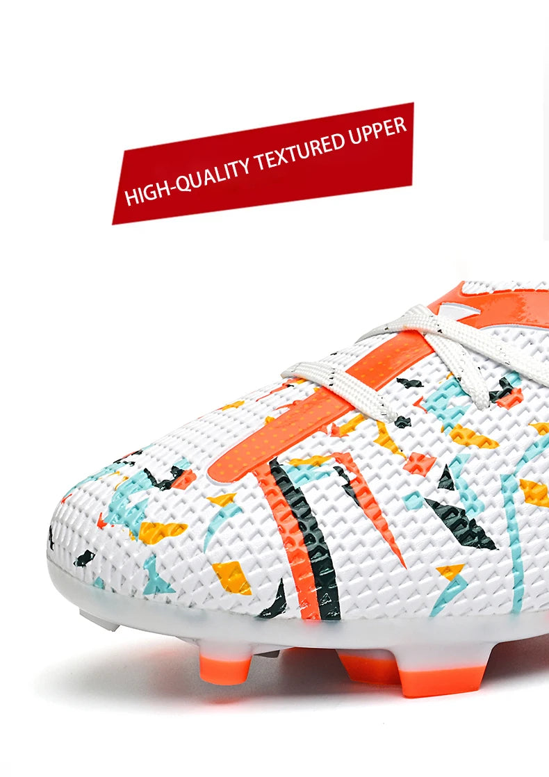 LiXingMing Football Boots Men White Professional High-Tops Soccer Society Cleats Football Shoes Non-Slip Match Training Sneakers