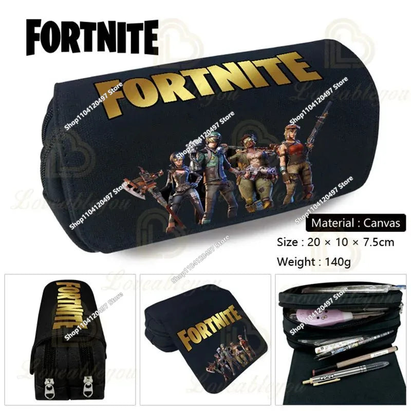 Fortnite Anime Character New Backpacks Cartoon Battle Royale Student 3-piece Set Book Bag Meal Box Pen Bag Anime Gifts