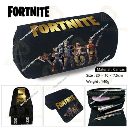 Fortnite Anime Character New Backpacks Cartoon Battle Royale Student 3-piece Set Book Bag Meal Box Pen Bag Anime Gifts