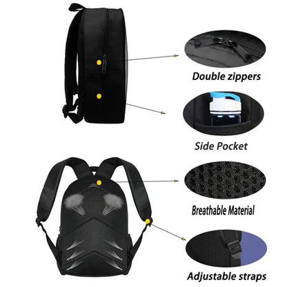 3Pcs Kids Backpack Set, Crossbody & Pencil Bag, FORTNITE Cartoon Bag, Lightweight for Boys Girls 5-10, Free 3D Printed Keychain