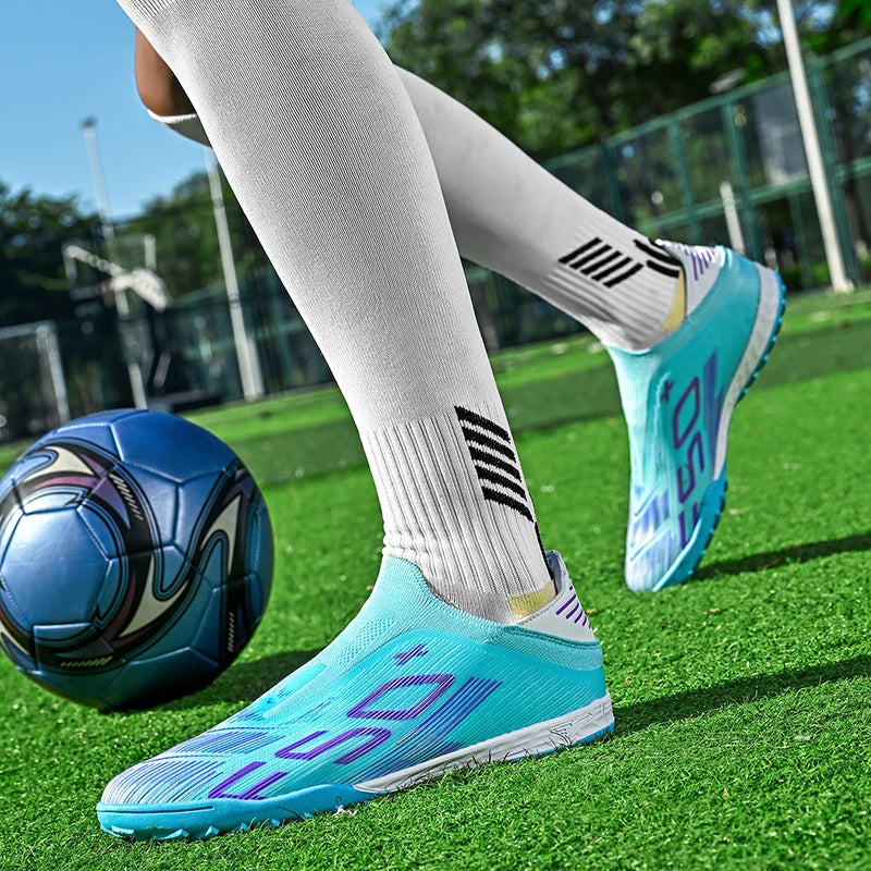 Chaussures de football pour hommes, crampons de football pour terrain en gazon, chaussures de sport pour entraînement, crampons de football antidérapants, crampons de football.