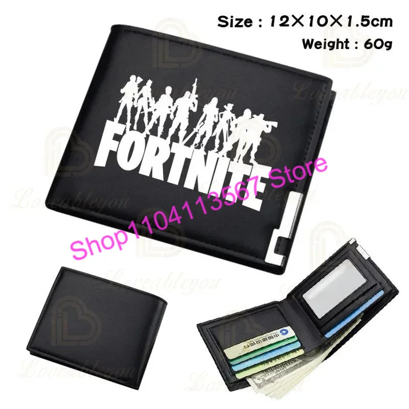 Fortnited Anime Figures Wallet Victory Royale PU Leather Purse Coin Holder Money Clutch Wristlet Cover Wallet Card Holder