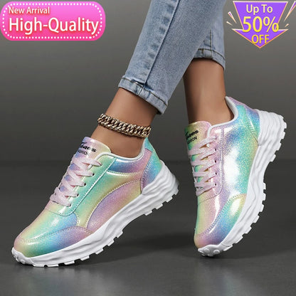 New summer fashionable women's sports shoes, versatile lightweight and durable running shoes, shock-absorbing daily walking shoes