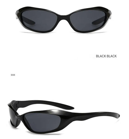 KLASSNUM Y2K Punkowe okulary sportowe dla mężczyzn i kobiet Future Sense Okulary przeciwsłoneczne Markowe designerskie imprezowe z ochroną UV400 Modne okulary ochronne Nowość