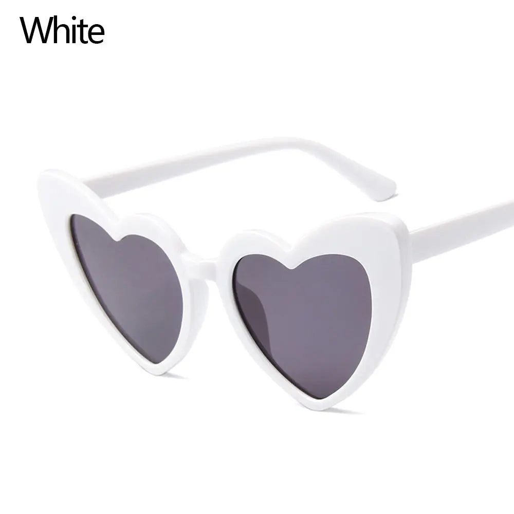 Ochelari de soare în formă de inimă, cu ramă metalică fără ramă, lentile degradate, ochelari de soare „Love Heart” pentru femei, protecție UV400