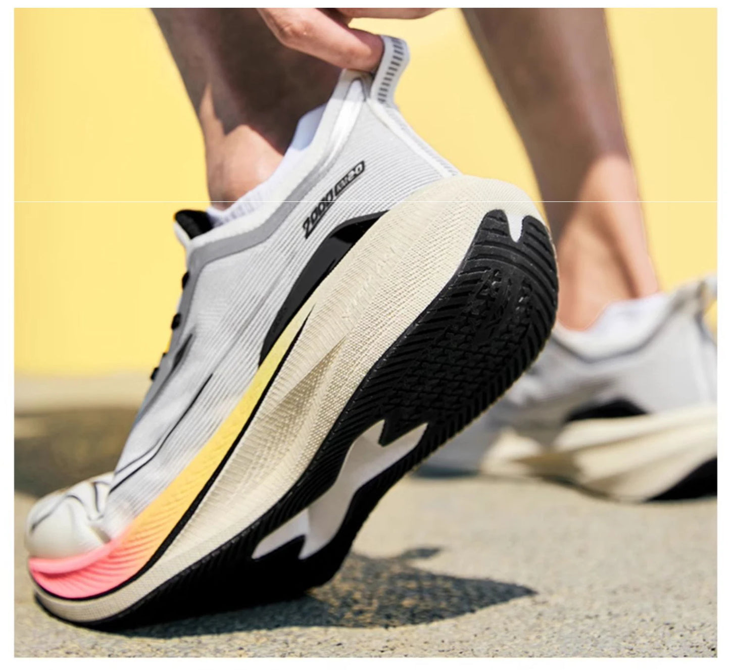Xtep 2000KM 2.0 Running Shoes for Men, Summer Professional TPU Shock Absorption Sneakers (Suggest Half Size Down) 876219110043