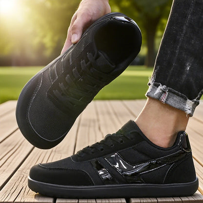 Men's tennis shoes with wide toe box, barefoot minimalist breathable comfortable outdoor walking shoes, sports casual blue shoes 2025