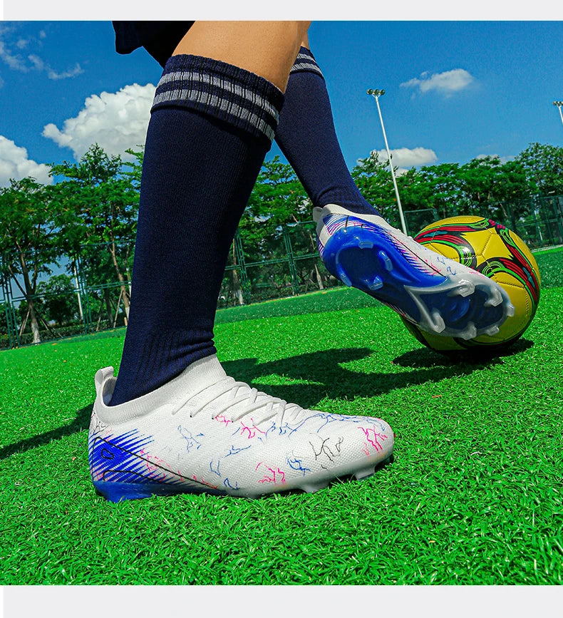 New Men's Football Boots Non-Slip Soccer Shoes Training Sneakers FG Top Quality Cleats Wholesale Drop Shipping Unisex Adult