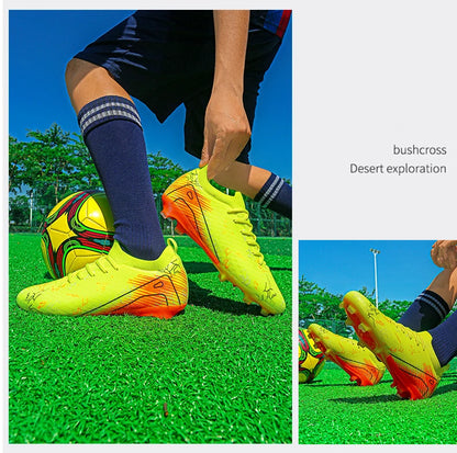 New Men's Soccer Shoes Training Wholesale Top Football Boots Sneakers FG Quality Cleats Non-Slip Drop Shipping Unisex Adult