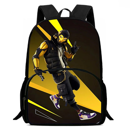 Classic Game Fortnite Kids Backpacks for Boys and Girls, Student Birthday Gift, Child School Bags with Large Capacity, Durable Camping Rucksack
