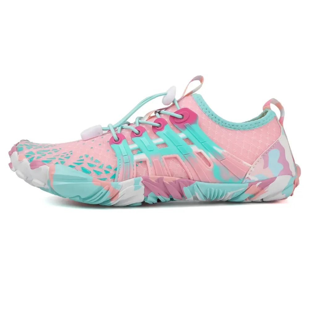 Men's and women's water shoes, upstream wading swimming barefoot five-finger aqua shoes, colorful beach seaside light unisex sneakers new