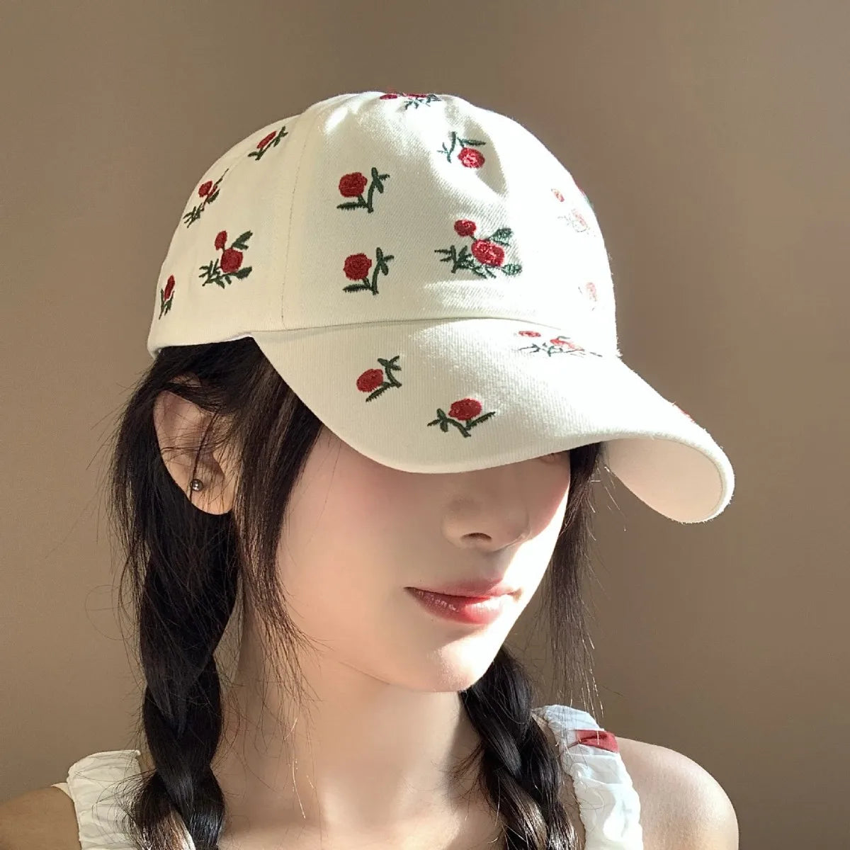 Aranyos sapkák japán stílusú, retro hímzéses baseball sapka – sokoldalú női baseball sapka, alkalmi napellenző, napvédő sapka