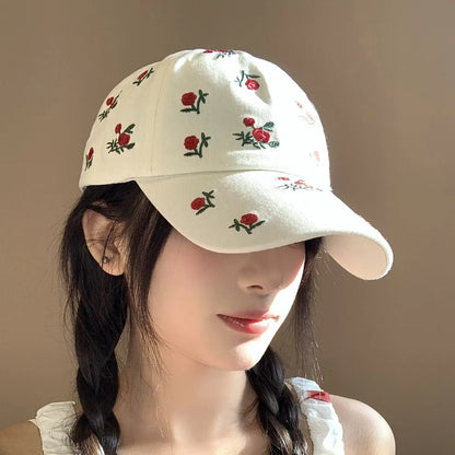 Aranyos sapkák japán stílusú, retro hímzéses baseball sapka – sokoldalú női baseball sapka, alkalmi napellenző, napvédő sapka