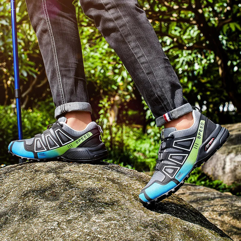 Sapatos de Ciclismo Sem Fecho para Homem, Sapatos de Caminhada Antiderrapantes para Montanha e Todo-o-Terreno, Sapatos Desportivos Respiráveis, Sapatos de Ciclismo de Estrada