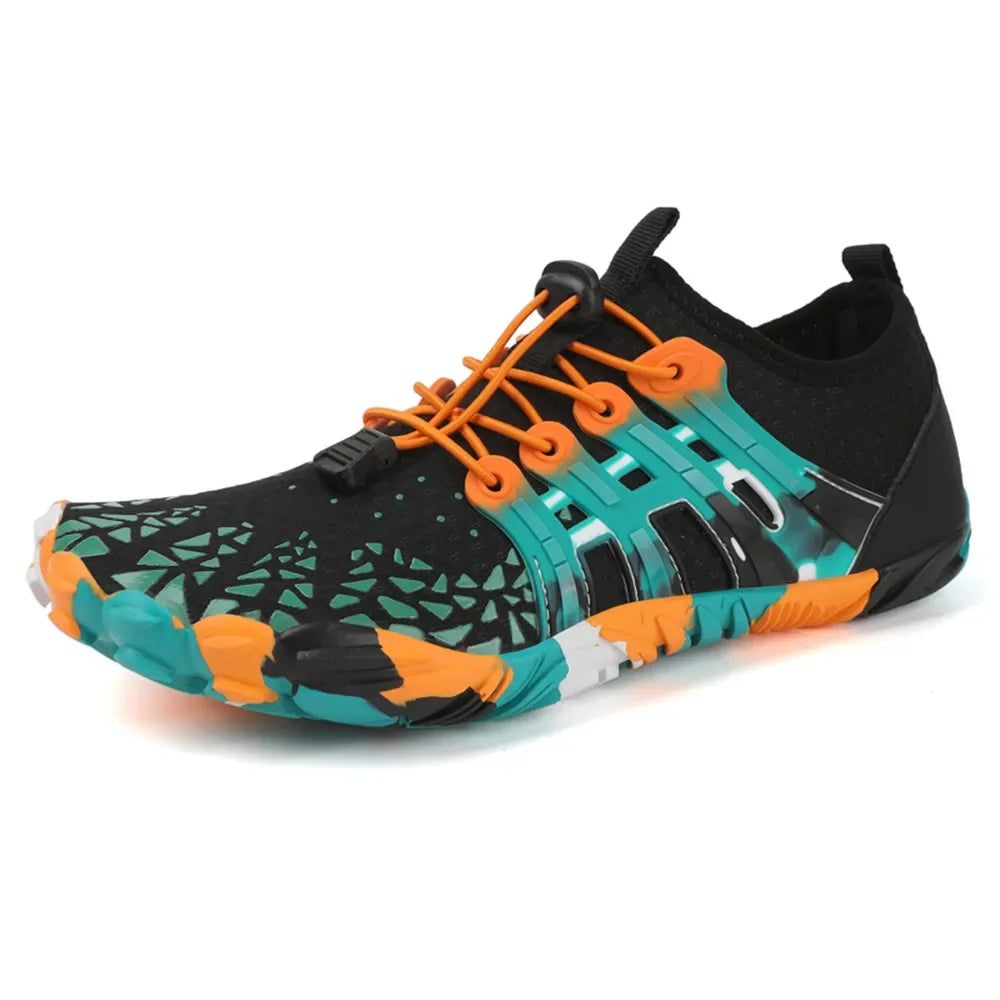 Men's and women's water shoes, upstream wading swimming barefoot five-finger aqua shoes, colorful beach seaside light unisex sneakers new