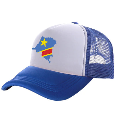 Casquette de camionneur pour homme « Congo démocratique » Casquette de la République démocratique du Congo Casquette de baseball Casquettes unisexes en maille aérée pour l'été