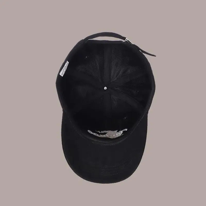 Baseball Caps Women Embroidered Letter Snapback Hats For Women Men Vintage Wide Brim Deep Top Sunscreen Sunshade Bone Cap
