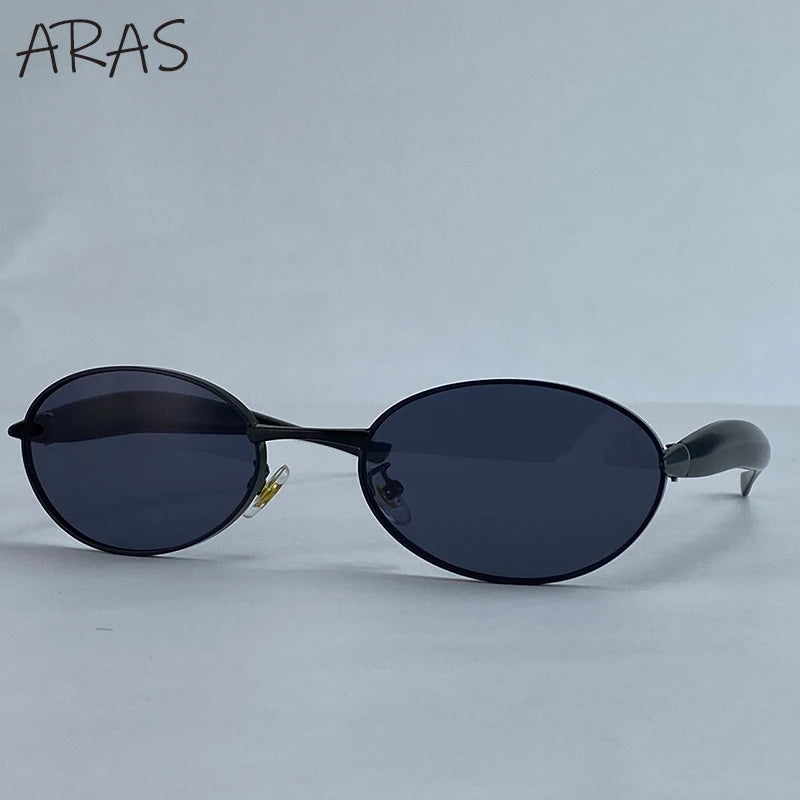 Sexy Small Oval Punk Sunglasses Women 2026 Luxury Vintage Steampunk Metal Frame Sun Glasses For Ladies Trendy Traveling Shades