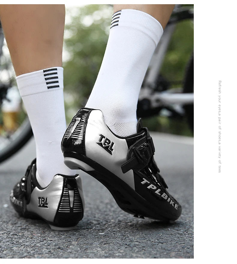 New Men's and Women's Bicycle Shoes,Outdoor Cycling Shoes,Three Functional Soles,Professional Training Shoes