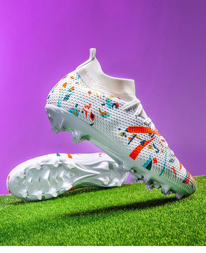 Nouvelles chaussures de football pour hommes, chaussures d'entraînement professionnelles, chaussures de football, baskets de match, chaussures de sport pour l'extérieur sur gazon, antidérapantes, ultralégères, unisexes