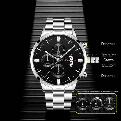 Mode Herenhorloge Luxe Kalender Kwarts polshorloge Zakelijke horloges Herenklok Herenarmband