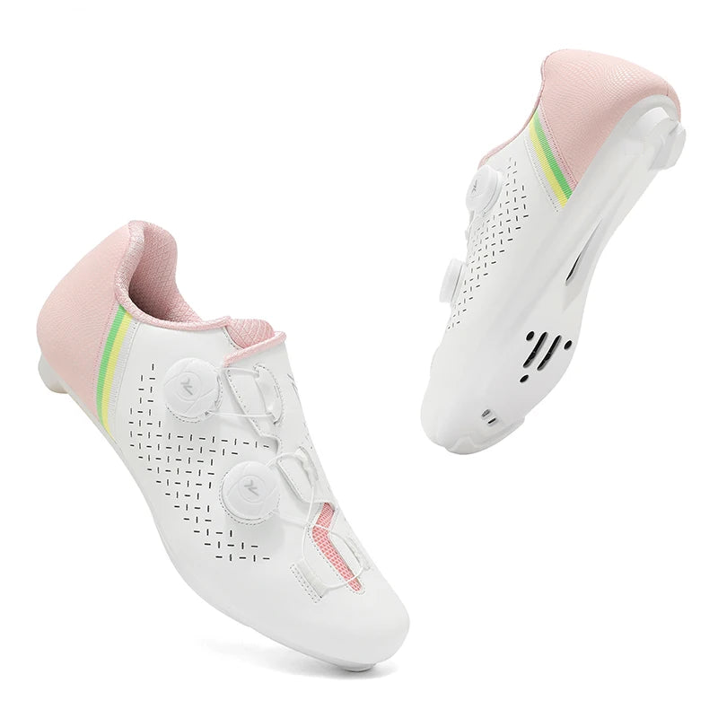 Road Cycling Shoes Flats Cleats Shoes Speed Cycling Sneakers Men’s Bike Shoes Women’s Self-Locking Non-slip Mountain Bicycle SPD Shoes