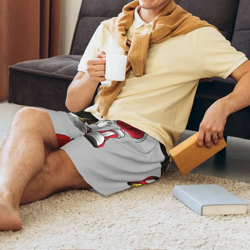 Pantalones cortos de pijama personalizados de Sonic the Hedgehog para hombre, para dormir y estar por casa