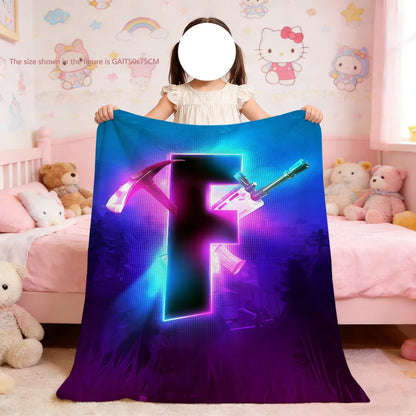 F-Fortnite Logo Game Blanket For Soft Throw Blanket for Picnic Bed Sofa Home Bedroom Cozy Warm Comfortable
