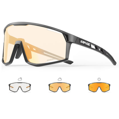 KAPVOE Men Women Road Bike UV400 Goggles Mountain Sports Eyewear Outdoor Photochromic Cycling Sunglasses Bicycle Cycling Glasses