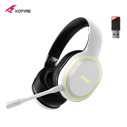 Kofire UG-05 Wireless Gaming Headset with Mic, RGB Lights, 2.4G Bluetooth 5.0 Gaming Headphones for PS5 PS4 PC Switch