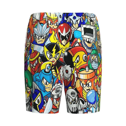 Pantalones cortos de pijama personalizados de Mega Man, para hombre, ropa de dormir, pantalones cortos de estar por casa, pantalones para dormir