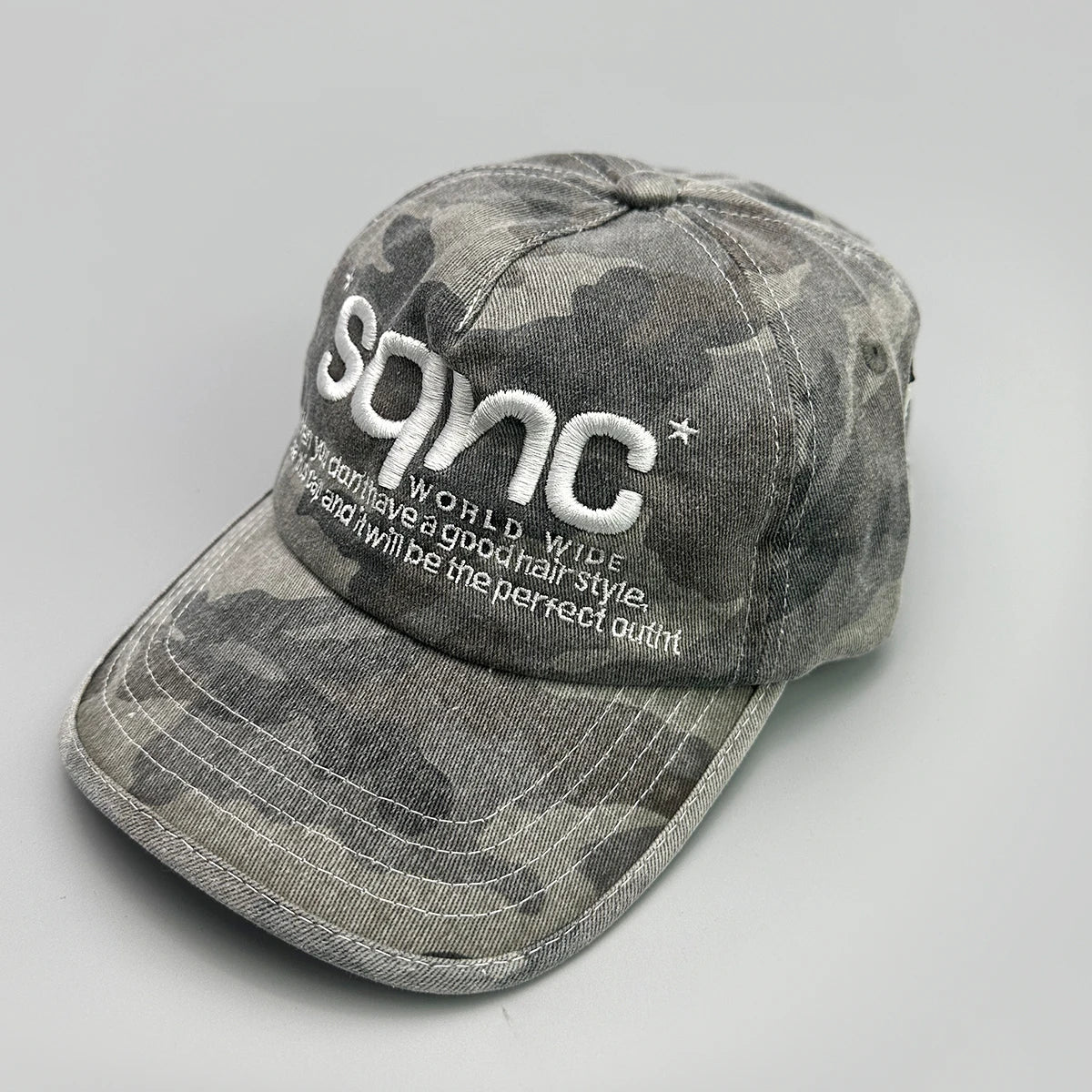 American Style CAMO Letter Embroidery Baseball Hats New Unisex Breathable Hip Hop Sunshade Versatile Niche Fashion Peaked Caps