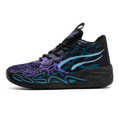 Basketball Shoes for Men Soft Lightweight Training Field Anti Slip Shock-Absorbing Breathable Cofmortable High-top Sneaker Man