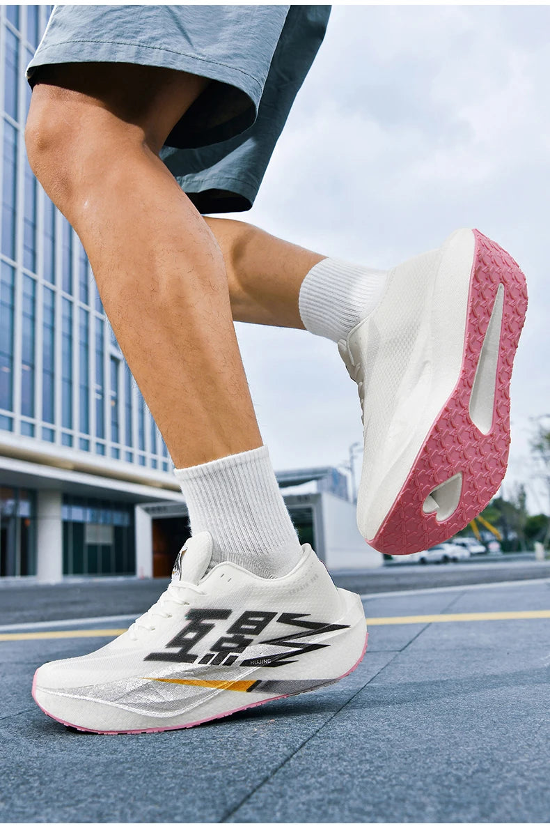 Vyriški sportiniai „Carbon Board“ specialūs, kvėpuojantys, lengvi, moteriški, patogūs, sportiniai, neslystantys sportiniai bateliai, skirti maratonui ir bėgimui