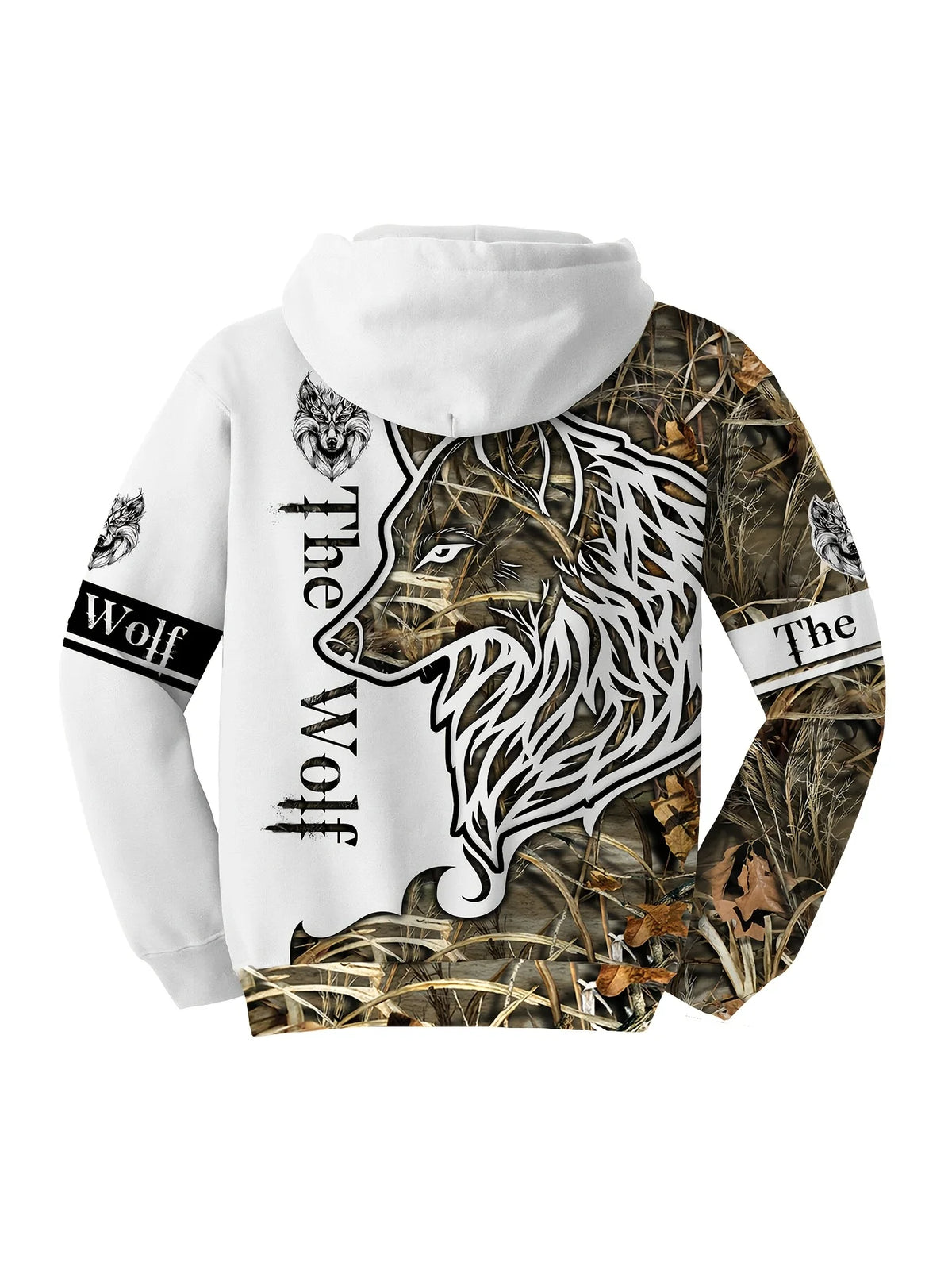 Sudadera con capucha personalizada de otoño para hombre, a la última, con estampado de lobos, suave y cómoda, ropa de estilo urbano para exterior