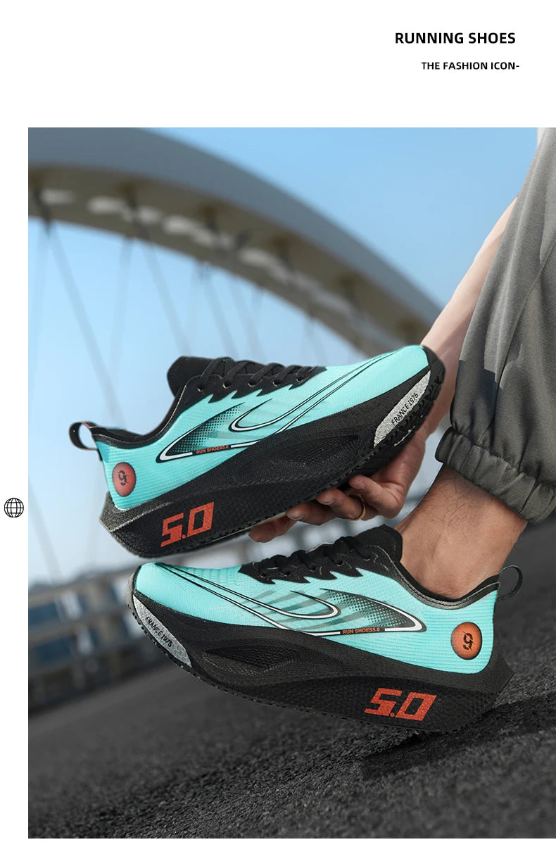 Unisex 2025 Full Carbon Plate Running Shoes, Professional Marathon Racing Lightweight Bounce Cushion Breathable Sports Sneakers