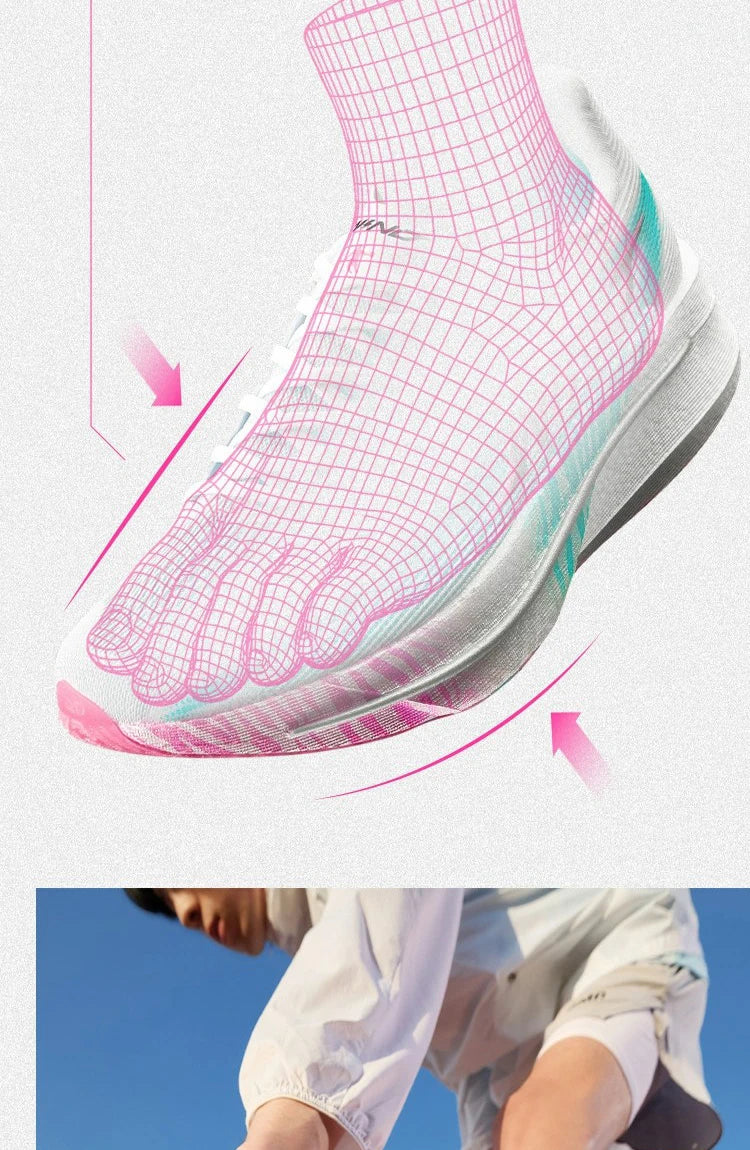 QIAODAN Men's Trail Running Shoes 2026 WIND 4 Jogging Sport Shoes GYM Mesh Breathable Athletic Running Sneakers QDB023262298