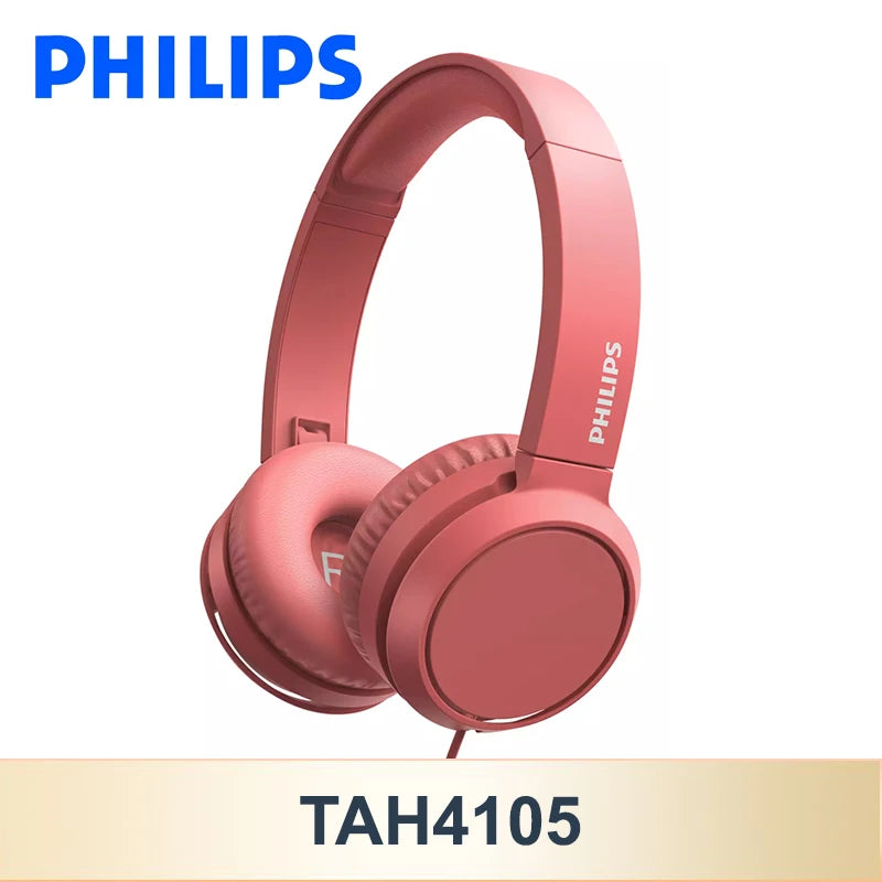 Philips TAH4105 langalliset kuulokkeet – HiFi-stereokuulokkeet, syvä basso ja HD-puhelutoiminto mikrofonilla, sopivat verkkokoulutukseen, toimistokäyttöön, pelaamiseen ja urheiluun