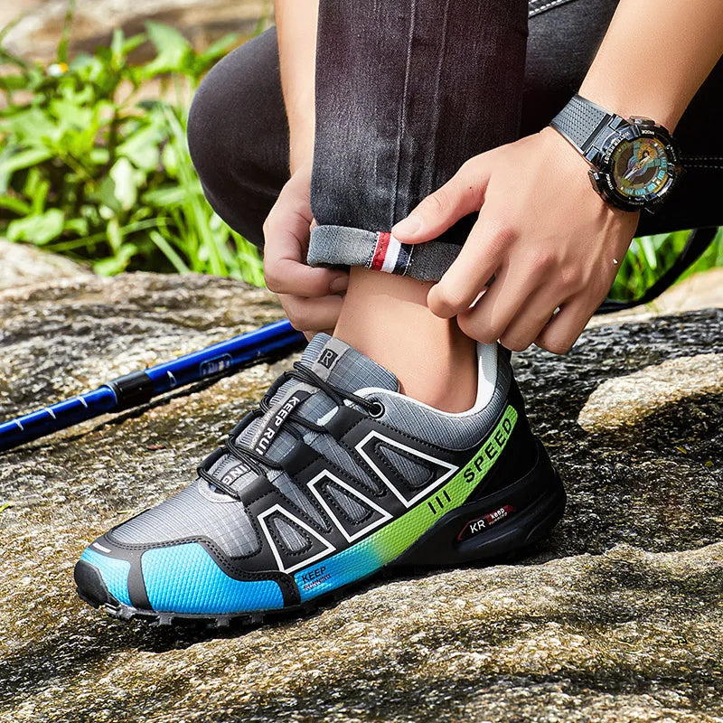 Sapatos de Ciclismo Sem Fecho para Homem, Sapatos de Caminhada Antiderrapantes para Montanha e Todo-o-Terreno, Sapatos Desportivos Respiráveis, Sapatos de Ciclismo de Estrada