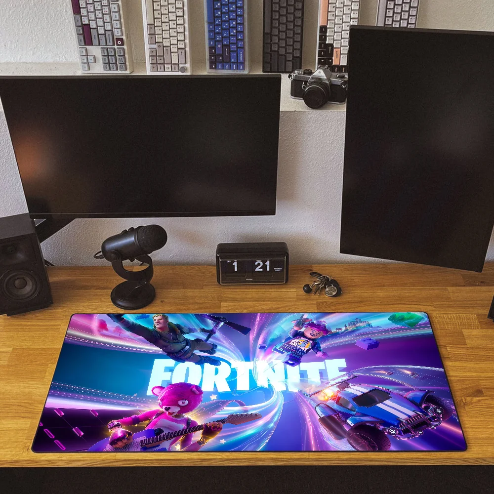 Game F-Fortnite Survival Battle Mouse Pad Large Desk Mat Keyboard Ergonomic Office Rubber PC Non-slip Anti-fray Home Custom