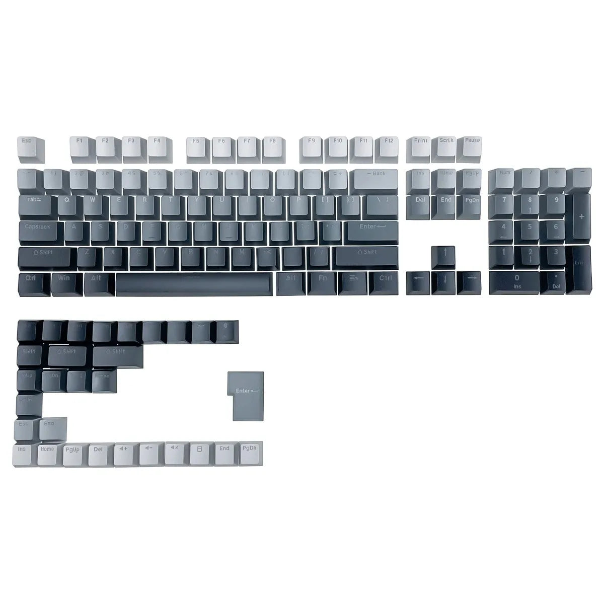132 Keys OEM Profile Gradient backlit RGB Keycaps For Cherry Mx Switch Mechanical Gamer Keyboard PBT Keycap ISO Layout Key caps