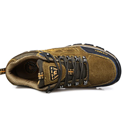 Suede Leather Men's Hiking Shoes Outdoor Trail Trekking Sneakers Men Non-slip Breathable Climbing Shoes Men's Mountain Sports Shoes