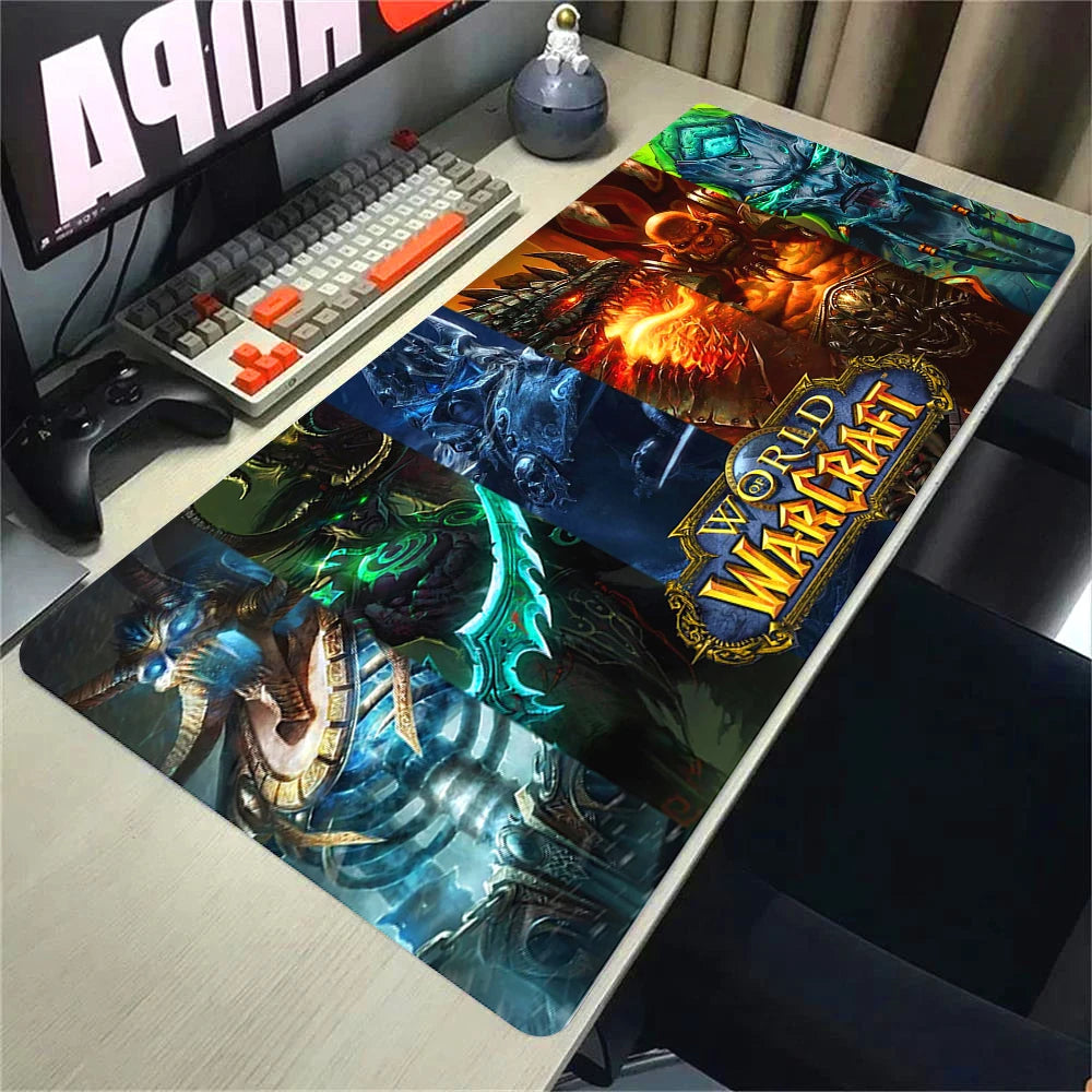 Velká gumová podložka pod myš a klávesnici Natural Horde Alliance HD World Of Warcraft Gaming, s rychlým povrchem a obšitými okraji